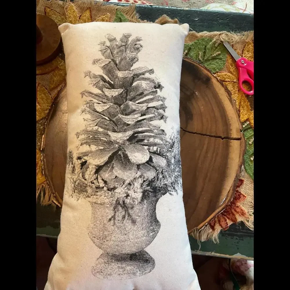 Vintage-Inspired Botanical Decorative Pillow by Eric & Christopher